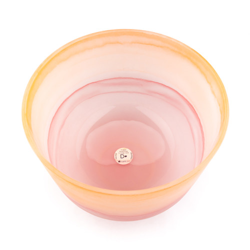 11" D# Note 440Hz Perfect Pitch Rhodochrosite & Orange Calcite Frosted Fusion Crystal Singing Bowl Crystal Vibes #cvf11dsp10 11003763