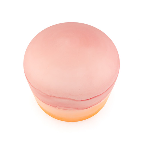 11" D# Note 440Hz Perfect Pitch Rhodochrosite & Orange Calcite Frosted Fusion Crystal Singing Bowl Crystal Vibes #cvf11dsp10 11003763