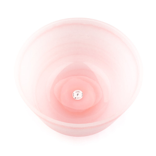 12" F Note 432Hz Rose Quartz Frosted Fusion Crystal Singing Bowl Crystal Vibes #cvf12fm25 11003764