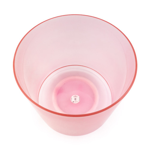 12" E Note 440Hz Rose Quartz Clear Fusion Crystal Singing Bowl Crystal Vibes #cc12em20 11003768