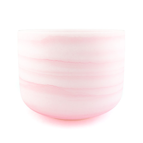 11" F Note 440Hz Perfect Pitch Rose Quartz Frosted Fusion Crystal Singing Bowl Crystal Vibes #cvf11fp10 11003771