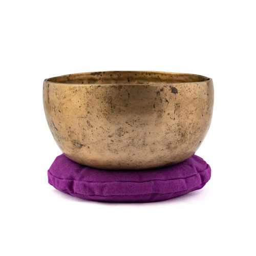 8" F/C# Note Antique Himalayan Singing Bowl #f10400126