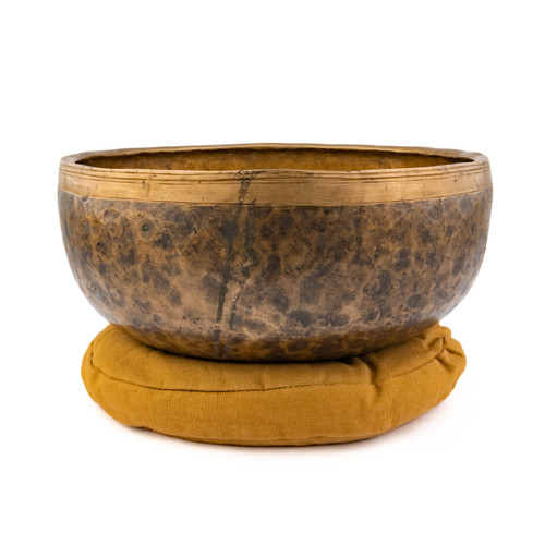11.5" D#/B Note Antique Himalayan Singing Bowl #d27100126