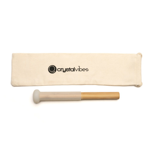 5.75" F Note 432Hz Heart Chakra Etherealite Crystal Deluxe Handle Singing Bowl #hb6fm40 12000013