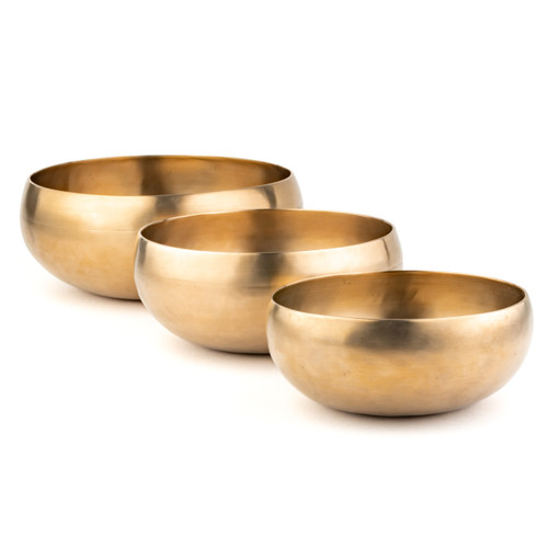 6.25-8.5" 3-Note Zen Bioconcert Series Singing Bowl Set #zbcset109