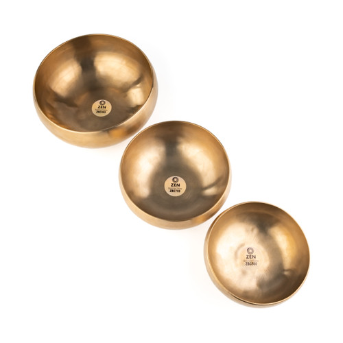 6.25-8.5" 3-Note Zen Bioconcert Series Singing Bowl Set #zbcset109