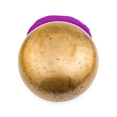 8.5" A#/E Note Antique Himalayan Singing Bowl #a9400226