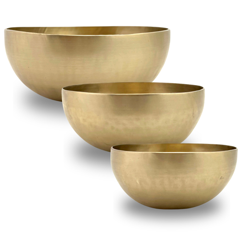 5.75-8.75" 3-Note Aurelius Triad Himalayan Singing Bowl Set #himalayanset276