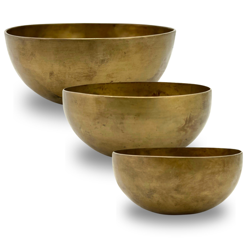 6.25-8" 3-Note Resonance Triad Himalayan Singing Bowl Set #himalayanset277