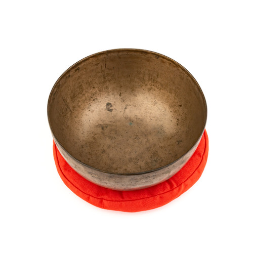 9.5" D#/A# Note Antique Himalayan Singing Bowl #d11500226