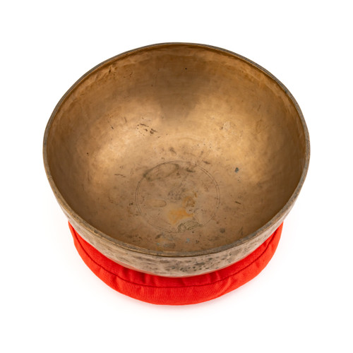 11.25" F/B Note Antique Himalayan Singing Bowl #f24500226