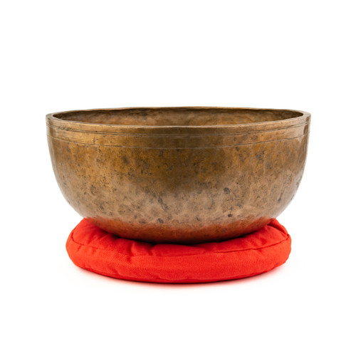 11.75" A/E Note Antique Himalayan Singing Bowl #a25000226