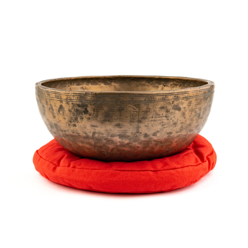 9.5" G#/D# Note Antique Himalayan Bell Bowl #g17000226