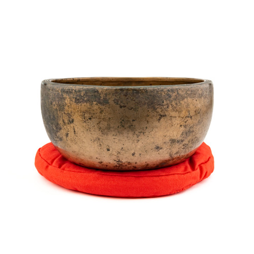 9" B/F# Note Antique Himalayan Bell Bowl #b22000326