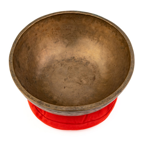 11.75" C#/A Note Antique Himalayan Singing Bowl #c24100326