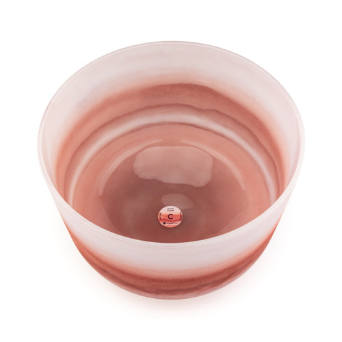 12" C Note 440Hz Perfect Pitch Garnet Frosted Fusion Crystal Singing Bowl Crystal Vibes #cvf12cpp0 11003773