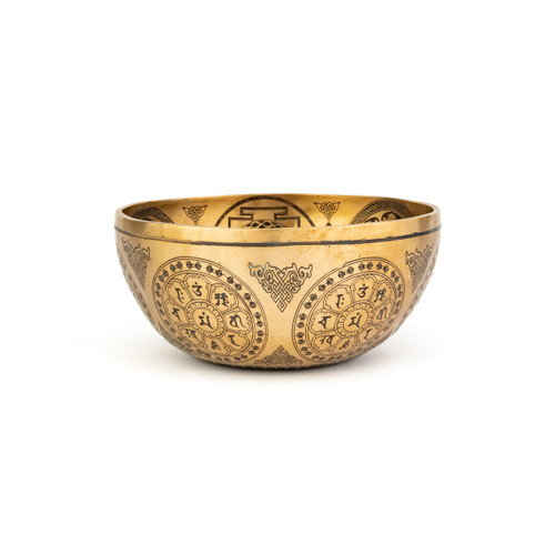 7" G#/D Note Premium Etched Singing Bowl Zen Vedic Series