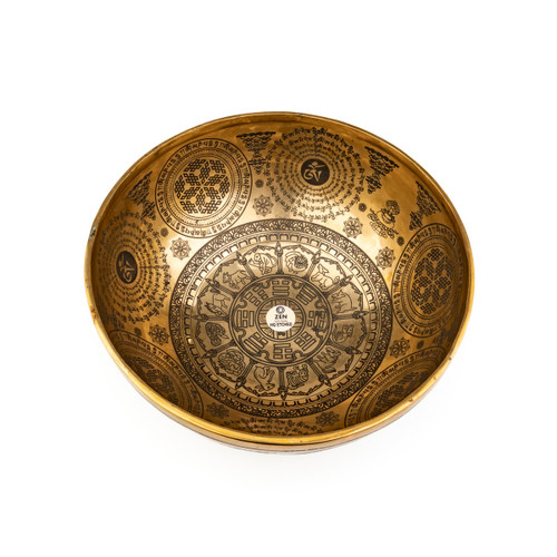10.5" B/F# Note Premium Etched Singing Bowl Zen Vedic Series