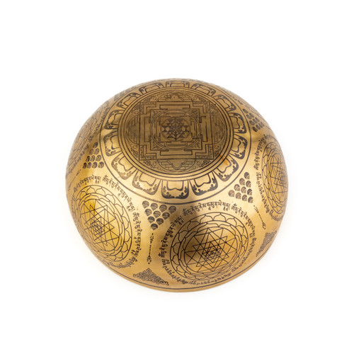 8" F#/C# Note Premium Etched Singing Bowl Zen Vedic Series