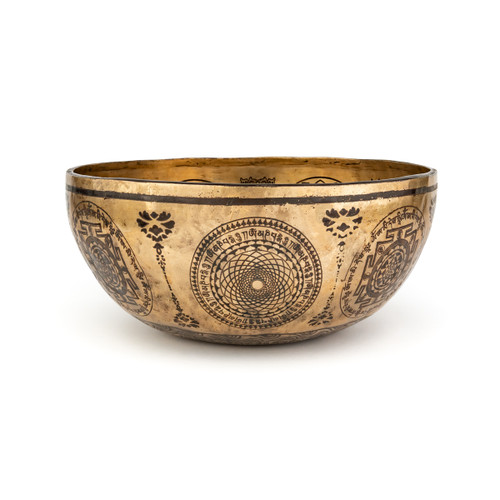 11.5" A#/E Note Premium Etched Singing Bowl Zen Vedic Series