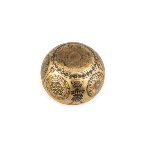 6.75" C#/G# Note Premium Etched Singing Bowl Zen Vedic Series
