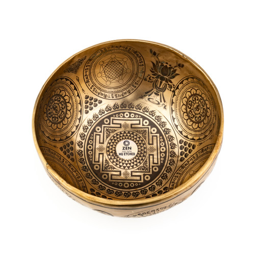 7.5" G#/D# Note Premium Etched Singing Bowl Zen Vedic Series
