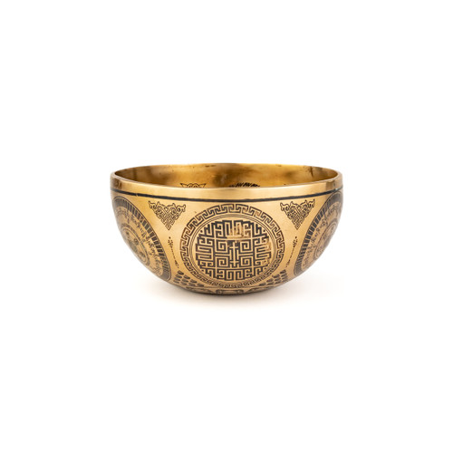 7.25" B/F Note Premium Etched Singing Bowl Zen Vedic Series