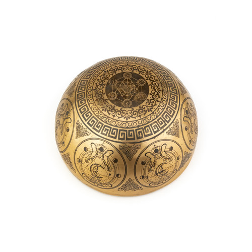 7.5" A#/F Note Premium Etched Singing Bowl Zen Vedic Series