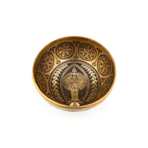 7.5" A#/F Note Premium Etched Singing Bowl Zen Vedic Series