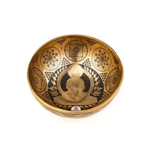 9.5" D#/A# Note Premium Etched Singing Bowl Zen Vedic Series