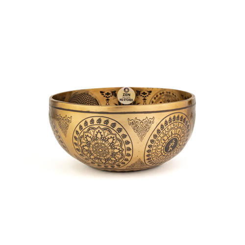 7" G#/D Note Premium Etched Singing Bowl Zen Vedic Series