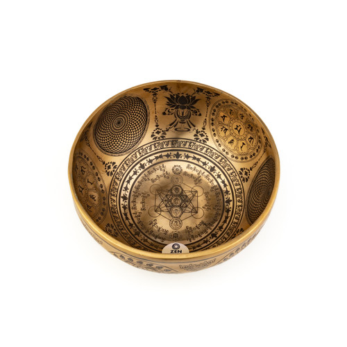 7" G#/D Note Premium Etched Singing Bowl Zen Vedic Series