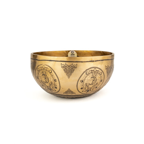 8" G#/D Note Premium Etched Singing Bowl Zen Vedic Series