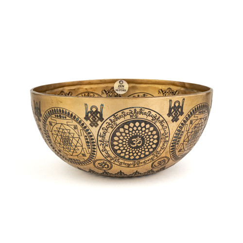 10.5" G#/D Note Premium Etched Singing Bowl Zen Vedic Series