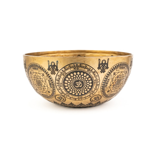 10.5" G#/D Note Premium Etched Singing Bowl Zen Vedic Series