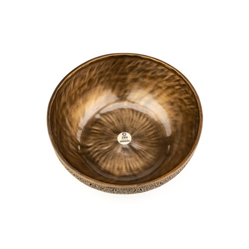 9.75" D/G# Note Engraved Singing Bowl Zen Vedic Series