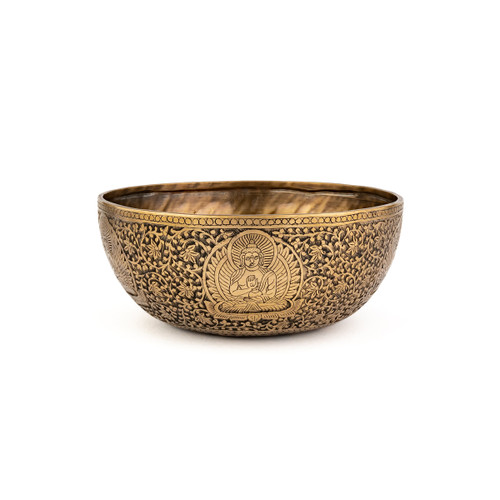 10" B/F Note Engraved Singing Bowl Zen Vedic Series
