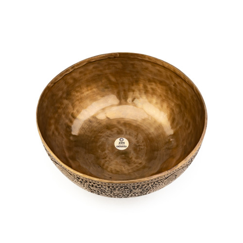 10" A/D# Note Engraved Singing Bowl Zen Vedic Series