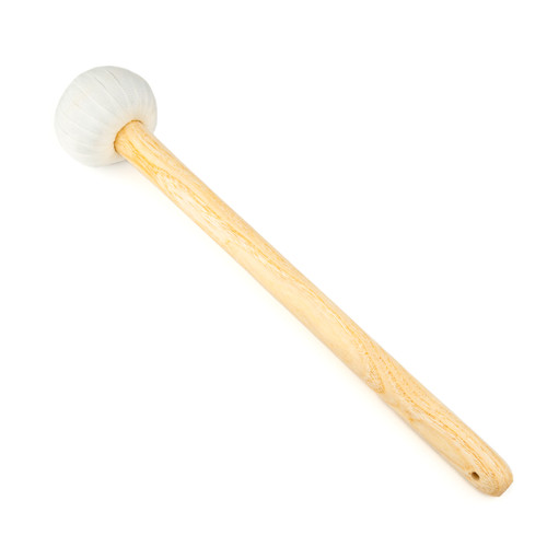 String-Wrapped Gong Mallet — Medium with Ash Wood Handle