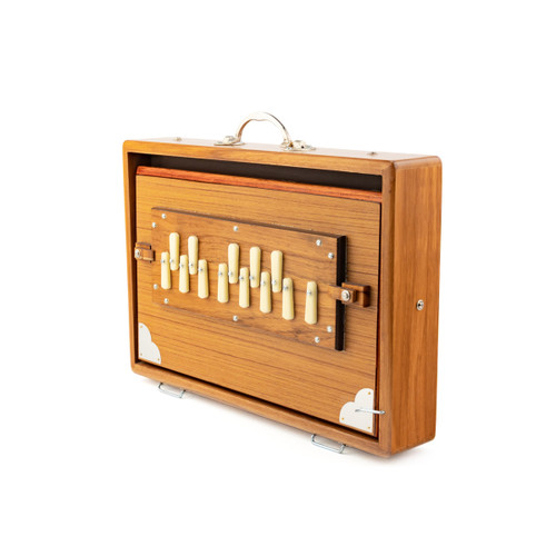Medium 440Hz 13-Note One Octave C3-C4 Thetazen Shruti Box with Carry Case