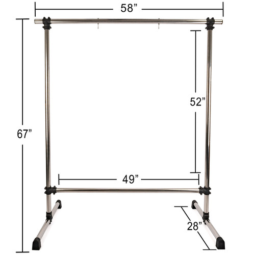 Thetazen Stainless Steel Chrome Gong Stand for up to 40" Gongs