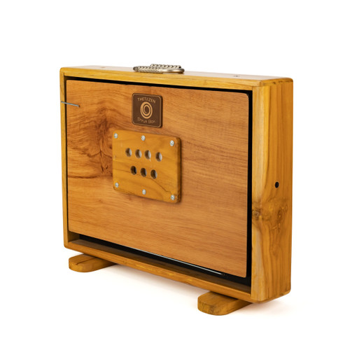 Medium 440Hz 13-Note One Octave C3-C4 Thetazen Shruti Box with Gold Bellows and Carry Case