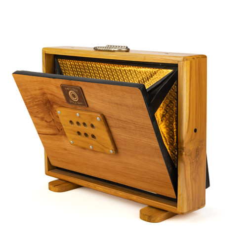 Medium 440Hz 13-Note One Octave C3-C4 Thetazen Shruti Box with Gold Bellows and Carry Case