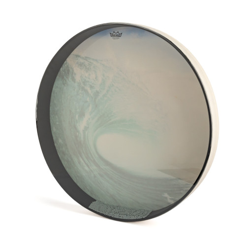 22" Sky Crest Ocean Wave White Remo Ocean Drum