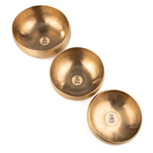6-8" 3-Note Zen Bioconcert Series Singing Bowl Set #zbcset101