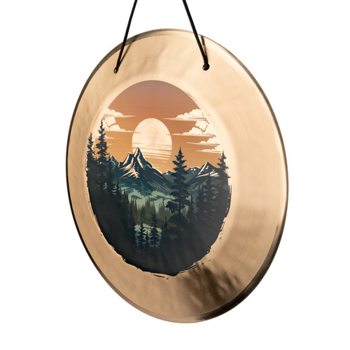 14" Zen Mountainscape Wind Gong