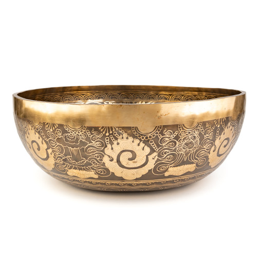 Zen Grounding Etched 8231 Gram A#/F# Note Singing Bowl 18.5" #ztg8231