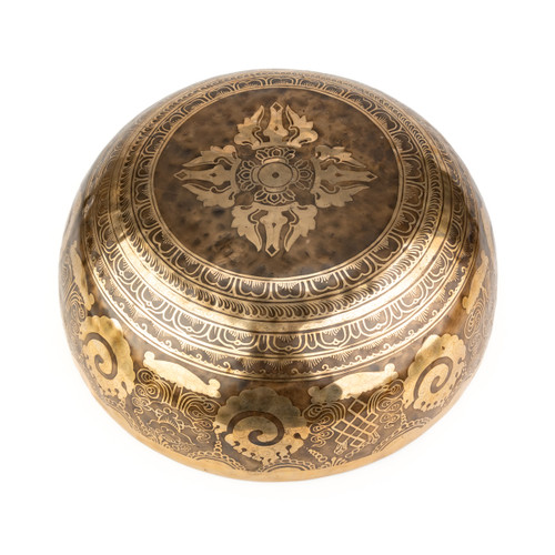Zen Grounding Etched 9350 Gram G/D Note Singing Bowl 19.5" #ztg9350