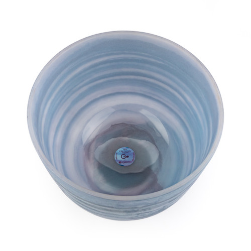 *Blemished* 10" G# Note 440Hz Perfect Pitch Blue Tourmaline & Pearl Empyrean Fusion Crystal Singing Bowl Crystal Vibes #ca0010gsp10 85000925