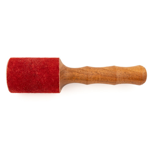 Regular Wood Maroon Suede Singing Bowl Striker #WS2S